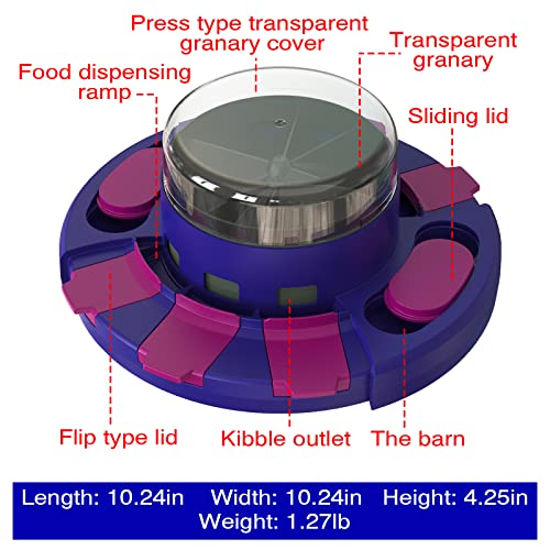 KADTC Dog Puzzle Toy Dogs Brain Stimulation Mentally Stimulating Toys Beginner Puppy Treat Food Feeder Dispenser Advanced Level 2 in 1 Interactive Games for Small/Medium/Large Aggressive Chewer Gift A