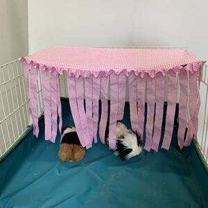 Guinea Pig Cage Decorations for Midwest , FULUE Pink Cage Corner Fleece Hideout for Midwest Guinea Pig Habitat Cage Accessories