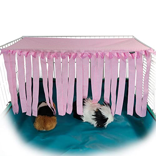 Guinea Pig Cage Decorations for Midwest , FULUE Pink Cage Corner Fleece Hideout for Midwest Guinea Pig Habitat Cage Accessories