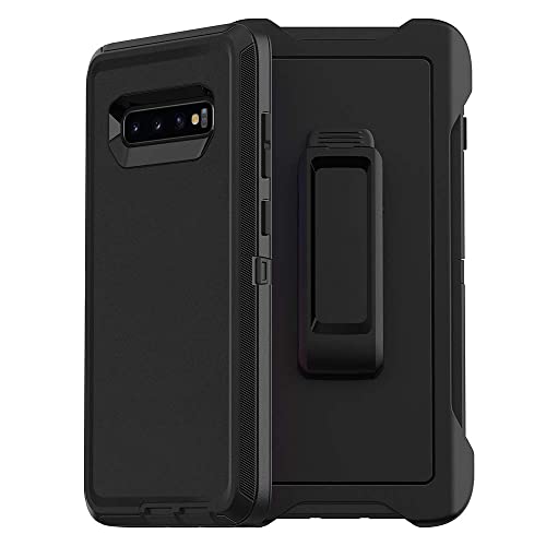 Defender Case Compatible with Samsung Galaxy S10 Plus (S10+) Case - Black