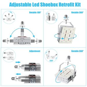 240W LED Parking Lot Retrofit Kit 34800LM ETL DLC Replace 1000W MH HPS HID Shoebox LED Retrofit Lights AC100-277V 5000K E39 Base for Outdoor Tennis Court Canopy Flood Street Area Lighting Fixture