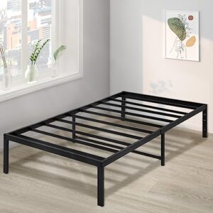 lusimo twin bed frame 14 inch metal bed frame with storage twin size platform bed frame no box spring needed heavy duty steel slat and anti-slip support easy quick lock assembly black