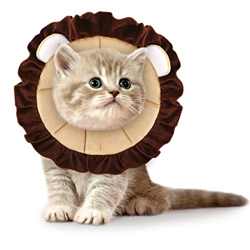 Recovery Collar for Dogs and Cats Pet Cat Cone Cute Funny Soft Cone for Cats Comfortable Dog Neck Cone Lightweight Adjustable Protective Cone for Puppy Cat Kitten Prevent Licking Wounds (Small)