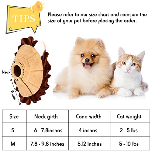 Recovery Collar for Dogs and Cats Pet Cat Cone Cute Funny Soft Cone for Cats Comfortable Dog Neck Cone Lightweight Adjustable Protective Cone for Puppy Cat Kitten Prevent Licking Wounds (Small)