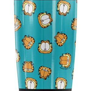 Logovision Garfield Faces Pattern Stainless Steel 20 oz Travel Tumbler, Vacuum Insulated & Double Wall with Leakproof Sliding Lid