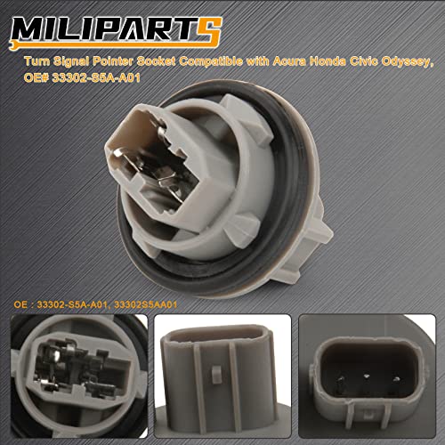 MILIPARTS Turn Signal Pointer Socket Compatible with Acura Honda Civic Odyssey, OE# 33302-S5A-A01