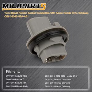 MILIPARTS Turn Signal Pointer Socket Compatible with Acura Honda Civic Odyssey, OE# 33302-S5A-A01