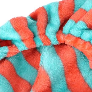 Plush Dog Hoodie, Winter Soft Fleece Dog Stripe Clothes 4 Legged Warm Pet Jumpsuit for Small Dogs Puppy