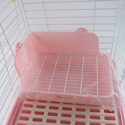 100 Pieces Disposable Cage Liners Disposable Rabbit Cage Liners Guinea Pig Cage Liner Bag Plastic Cage Liners Rabbit Litter Box Bag Small Animals Bedding Litter Pan Bag(50x30cm, Transparent)