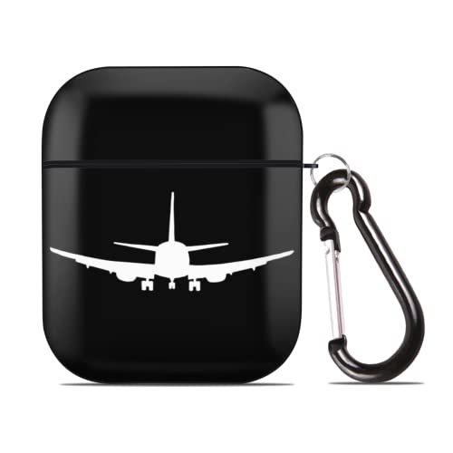 Case Cover for AirPods 1 & 2 Flight Airplane Silhouettes Full Body Protection Case Earphone Earset Case Hard PC Cover