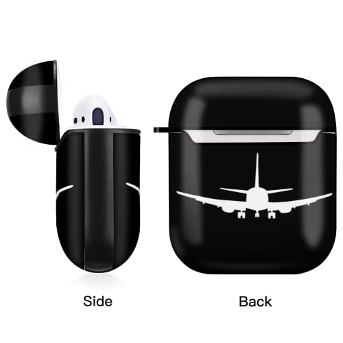 Case Cover for AirPods 1 & 2 Flight Airplane Silhouettes Full Body Protection Case Earphone Earset Case Hard PC Cover