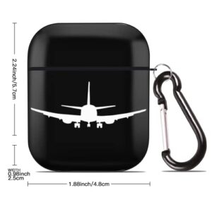 Case Cover for AirPods 1 & 2 Flight Airplane Silhouettes Full Body Protection Case Earphone Earset Case Hard PC Cover