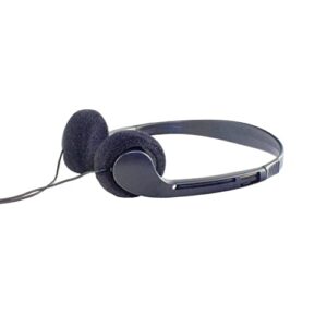 Soundnetic SN09 Disposable Stereo Headphones, Black, Count of 100, Pack of 1