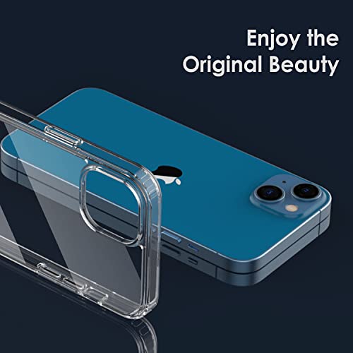 Shamo's Hybrid Clear iPhone 14 Plus Case - Durable TPU and Crystal Clear Acrylic for Maximum Protection and Style - Slim and Lightweight Design - Wireless Charging Compatible - Precise Cutouts