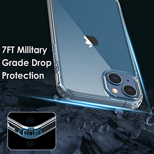 Shamo's Hybrid Clear iPhone 14 Plus Case - Durable TPU and Crystal Clear Acrylic for Maximum Protection and Style - Slim and Lightweight Design - Wireless Charging Compatible - Precise Cutouts