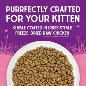 Stella & Chewy’s Raw Coated Premium Kibble Cat & Kitten Food – Grain Free, Protein Rich Meals – Cage-Free Chicken for Kittens Recipe – 5 lb. Bag