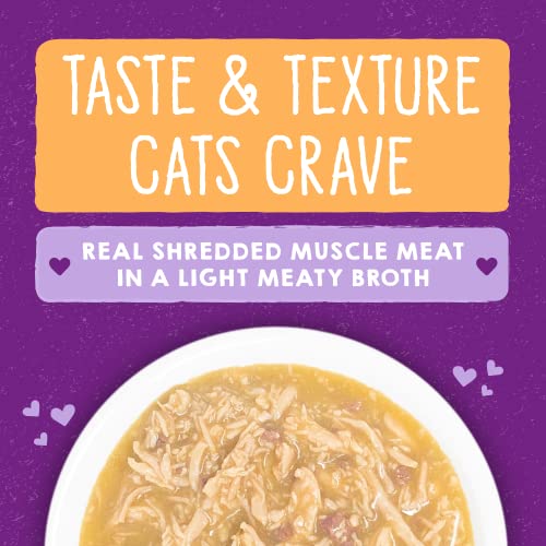 Stella & Chewy’s Carnivore Cravings Savory Shreds Cans – Grain Free, Protein Rich Wet Cat Food – Cage-Free Chicken & Grass-Fed Beef Recipe – (5.2 Ounce Cans, Case of 24)