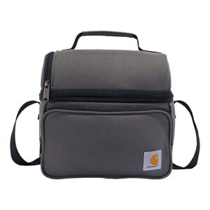 carhartt gear b0000304 insulated 12 can 2 compartment lunch cooler - one size fits all - gray