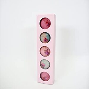 OLBAA Macaron Gift Box. Holds 5 Macarons. Perfect for painted and decorated macarons. 10 pack … (macaron 5 blossom pink)