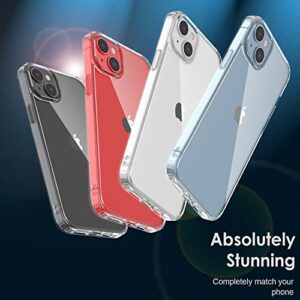 Shamo's Compatible with iPhone 14 Clear Case and iPhone 13 - Crystal Clear Acrylic Phone Case for Reliable Protection and Enhanced Style - Slim, Lightweight, and Wireless Charging Compatible