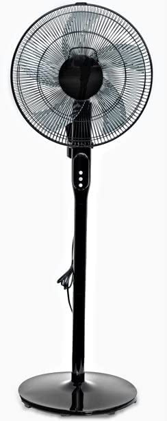 PELONIS 16'' 12-Speed Adjustable Height Quiet Pedestal Fan with Digital Display & Remote Control, PSPF18AR40B (Renewed)