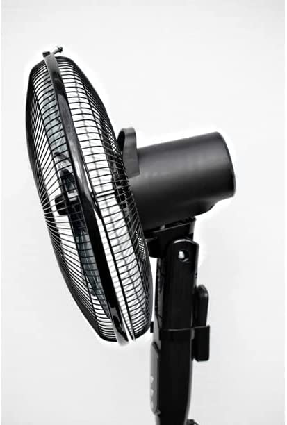 PELONIS 16'' 12-Speed Adjustable Height Quiet Pedestal Fan with Digital Display & Remote Control, PSPF18AR40B (Renewed)