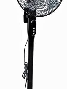 PELONIS 16'' 12-Speed Adjustable Height Quiet Pedestal Fan with Digital Display & Remote Control, PSPF18AR40B (Renewed)