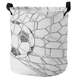 wpyyi soccer football net sketch dirty laundry basket foldable home organizer basket clothing children toy storage basket (color : a, size : large)