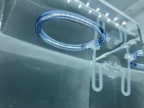 Invisible Feeding Ring (Customizable and Auto-Leveling) Food Portal for Floating Plant Aquariums and Fish Tanks (Standard 2.5" Feeding Ring)