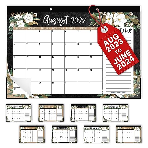 Floral Teacher Desk Calendar 2023-2024 - Academic Desk Calendar 2023-2024, 2023 Large Desk Calendar School Year 2023-2024, Calender 2023 Desk Calendar July 2023-2024, Desktop Calendar 2023-2024