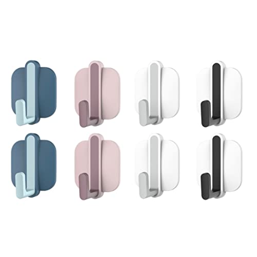 Haiqings Hook up 8pcs/Set of Sticky Wall Hooks Heavy Duty Mini Sticky Hanger Towel Rack Clothes Rack Home Kitchen Bathroom Office (Color : Multi-Colored) jiangyu1994 (Color : Multicolored)