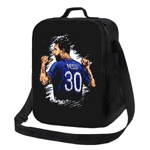 paris psg #30 messi 2021 meal bag insulated lunch bag waterproof reusable lunch box ice packs for lunch bags