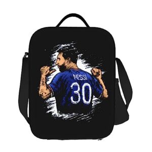 Paris Psg #30 Messi 2021 Meal Bag Insulated Lunch Bag Waterproof Reusable Lunch Box Ice Packs For Lunch Bags