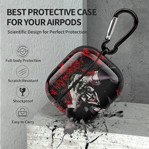 Clown Case for AirPods 3 Compatible Skin Bluetooth Transparent Charging Case with Keychain for Girls Boys Teens Women One Size