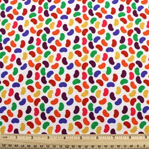 David Angie Colorful Candy Printed Bullet Textured Liverpool Fabric 4 Way Stretch Spandex Knit Fabric by The Yard for Head Wrap Accessories (Bean)