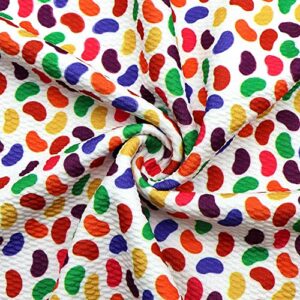 david angie colorful candy printed bullet textured liverpool fabric 4 way stretch spandex knit fabric by the yard for head wrap accessories (bean)