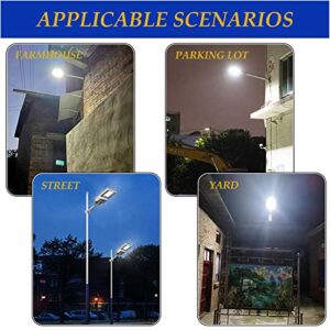 400W Solar Street Lights, 30000 Lumens street lights Solar Powered Outdoor Waterproof IP65 With Remote Control & Motion Sensor, Solar Parking Lot Lights Commercial for Garage, Stadium, Piazza,Yard