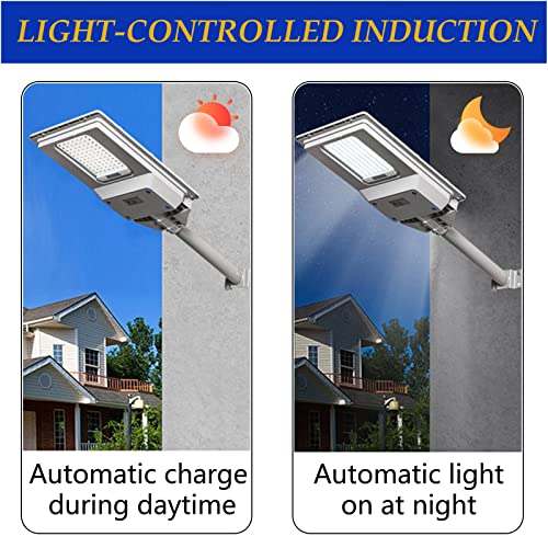 400W Solar Street Lights, 30000 Lumens street lights Solar Powered Outdoor Waterproof IP65 With Remote Control & Motion Sensor, Solar Parking Lot Lights Commercial for Garage, Stadium, Piazza,Yard