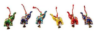 fikimos elephant bell hanging layer set of 6 home christmas hanging decorative indian traditional ornaments multi colored (mix)