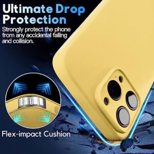 blaspins Crossbody Lanyard Strap Case for iPhone 14, Neck Cross Body, Adjustable Holder Removable, Drop Protection Shockproof, Hands-Free Silicone Case Cover 6.1 inch, 150 cm Strap, iP14 - Yellow