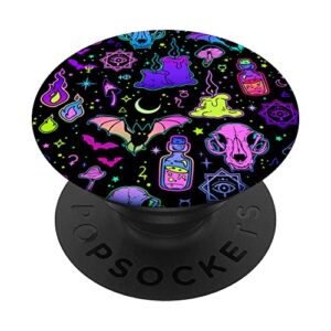 pastel goth halloween witchy pattern magical witchcraft popsockets swappable popgrip