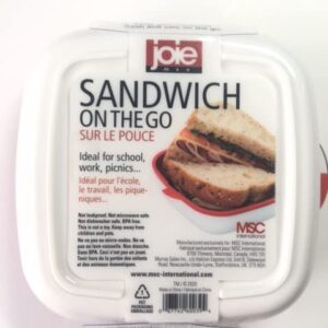 Sandwich on the go container