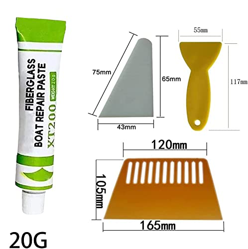 5Pcs Gogolonge Fiberglass Boat Repair Paste, Instafix Fiberglass Repair Paste, XT200 Quick Dry Little Putty, Car Scratch Remover Touch Up Paste Fix Tools for Scratches,Screw Holes,Cracks (Black)