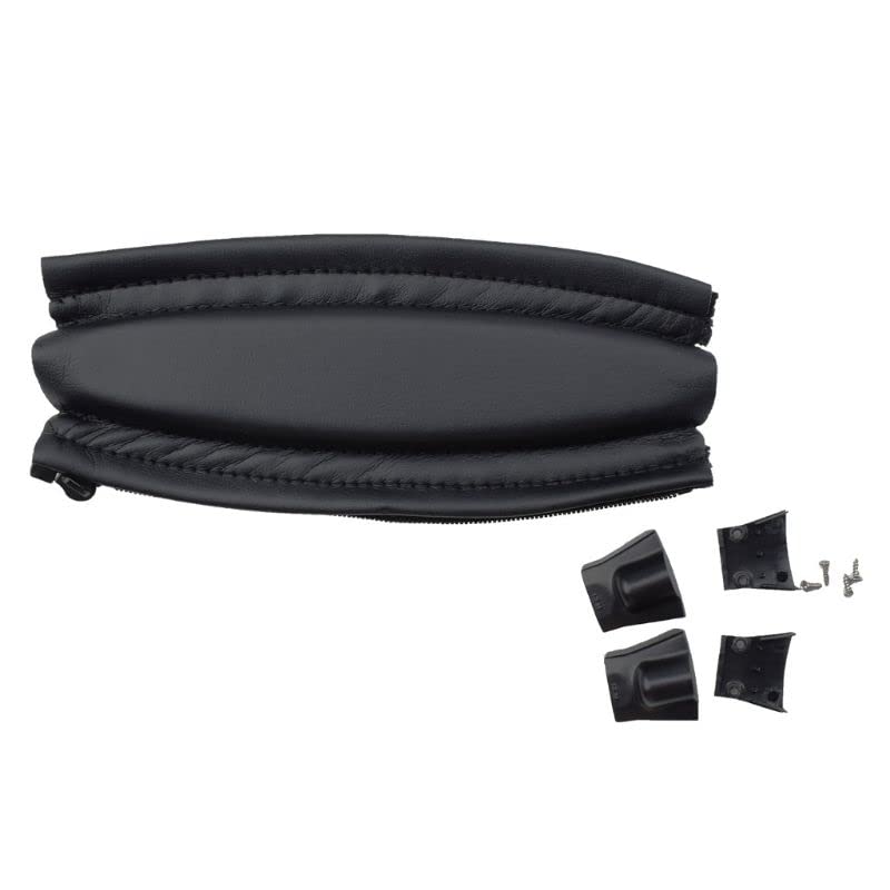 QC2 Replacement Top Headband Pad Cushion Cover Leather Headband Protector with Buckle Repair Parts Compatible with Bose Quiet Comfort 2 QC2 QC 2 QC15 QC 15 Headphones (Black)