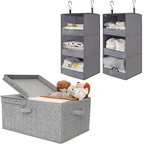 GRANNY SAYS Bundle of 2-Pack Hanging Organizer & 1-Pack Extra Large Rectangle Storage Bin