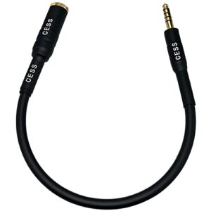 CESS-229 Balanced 4.4mm Extension Cable, 4.4mm Female to Male for Headphone, 6-Inch