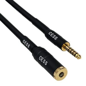 CESS-229 Balanced 4.4mm Extension Cable, 4.4mm Female to Male for Headphone, 6-Inch