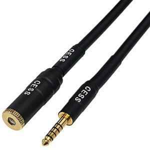 CESS-229 Balanced 4.4mm Extension Cable, 4.4mm Female to Male for Headphone, 6-Inch