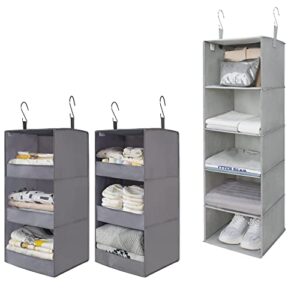 granny says bundle of 2-pack hanging shelves for organizing & 1-pack hanging closet organizer