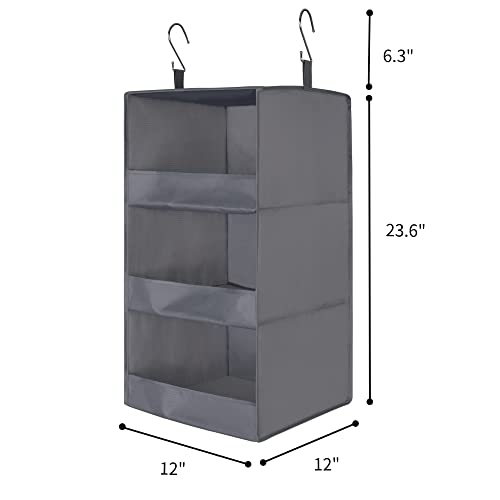 GRANNY SAYS Bundle of 2-Pack Hanging Shelves for Organizing & 1-Pack Hanging Closet Organizer